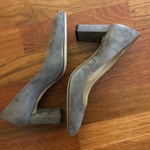 M.Gemi Lustro 70mm gray suede gorgeous pumps!